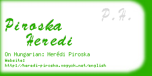 piroska heredi business card